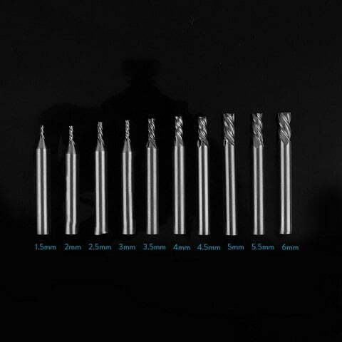 10Pcs Hss 4 Flute Milling Cutter 1.5-6Mm End Mill Tool Set - Feature: High Precision