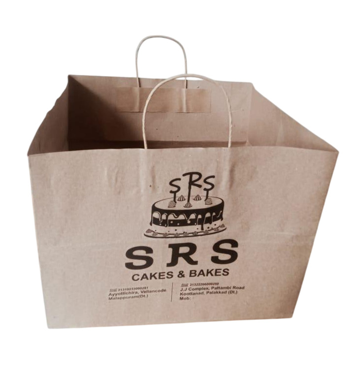 Brown Paper Carry Bag For Cakes