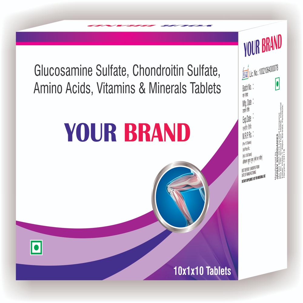 Glucosamine Sulfate, Chondroitin Sulfate, Amino Acids, Vitamins & Minerals Tablets