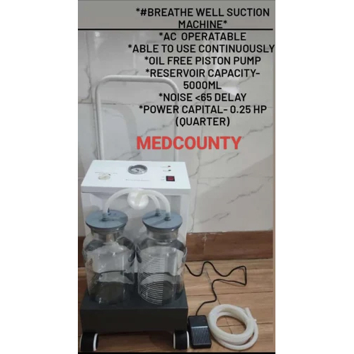 Electric Suction Machine - Capacity: 2000 Milliliter (Ml)