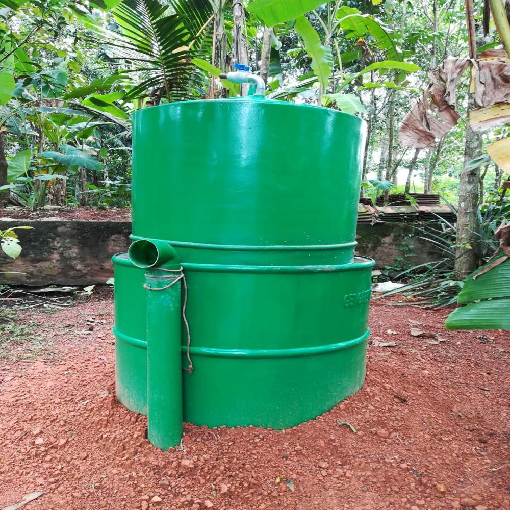 2 Cubic Meter Biogas Plant - Color: Green