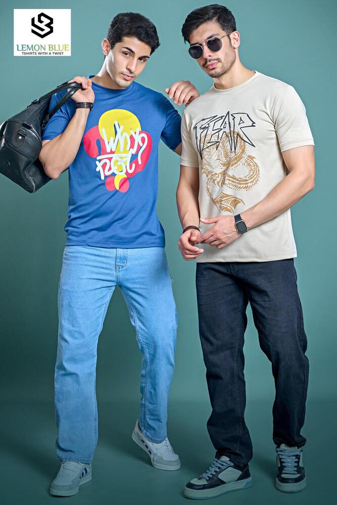 Mens Round Neck T-Shirt - Color: Different Available