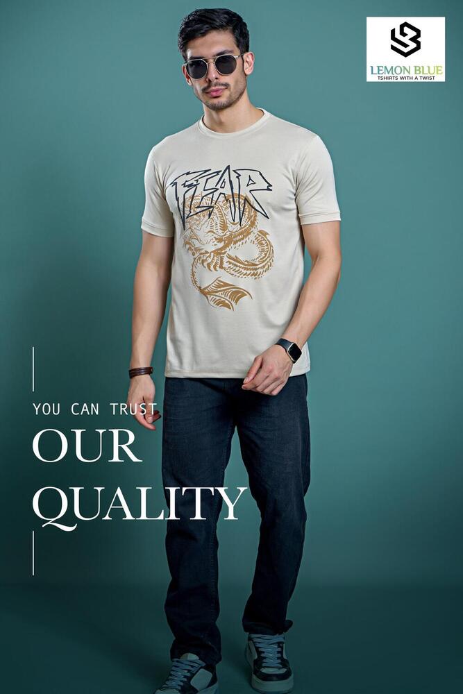 Mens Half Sleeves Round Neck T-shirt - Color: Different Available