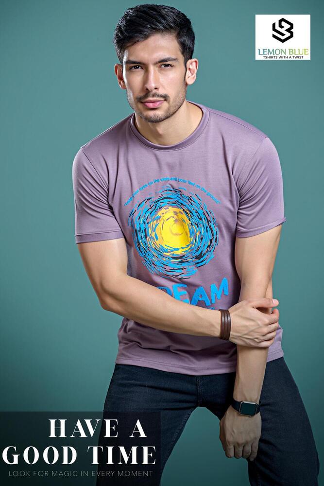Mens Purple Printed T-Shirt - Color: Different Available