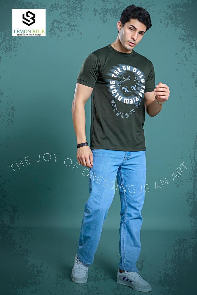 Mens Round Neck Printed T-Shirt - Color: Different Available