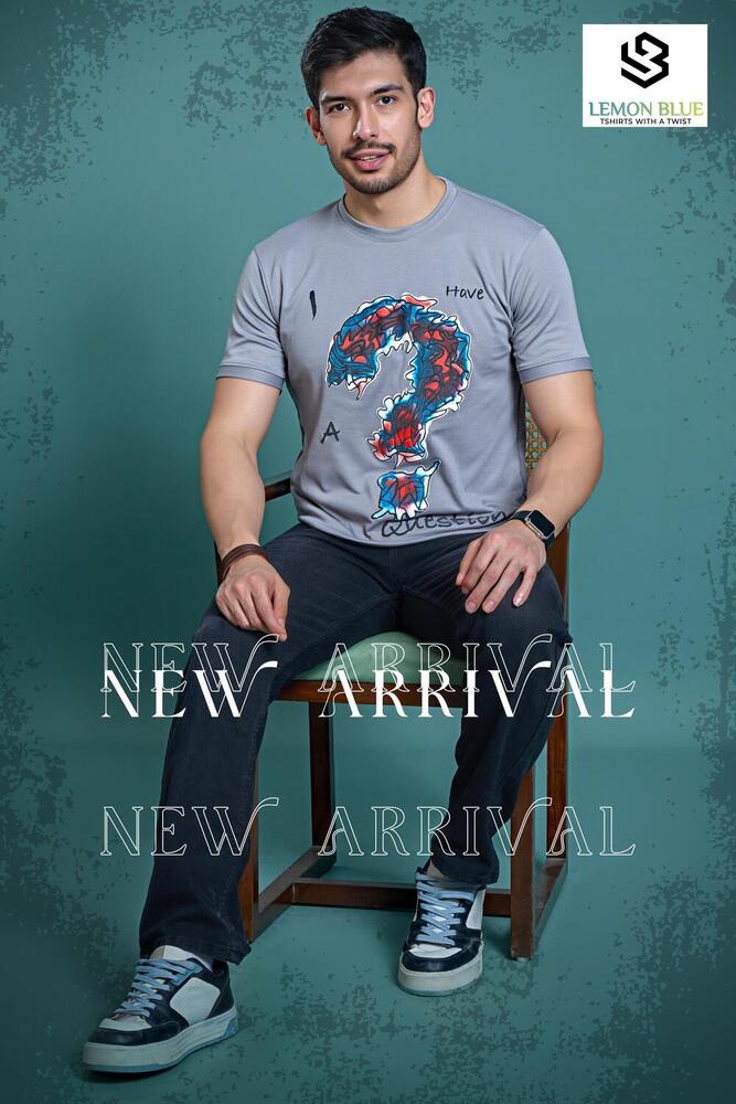 Mens Grey Round Neck T-Shirt - Color: Different Available