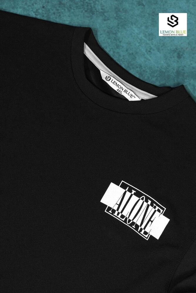 Mens Down Shoulder Black T-Shirt - Color: Different Available