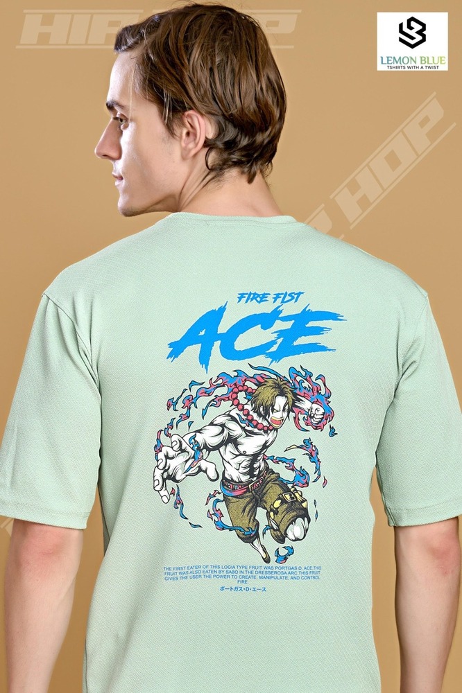 Mens Sea Green Down Shoulder T-shirt - Color: Different Available