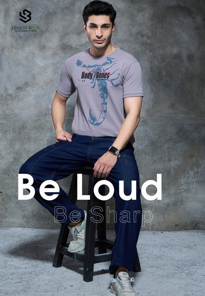 Mens Light Purple Half Sleeve With Puff Print T-shirt - Color: Different Available