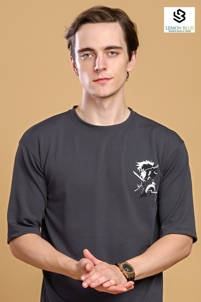 Mens Black Down Shoulder T-Shirt - Color: Different Available