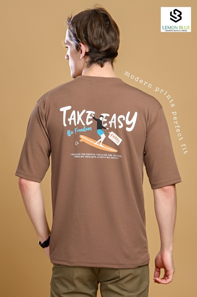 Mens Oversized Color Shoulder T-shirt - Color: Different Available