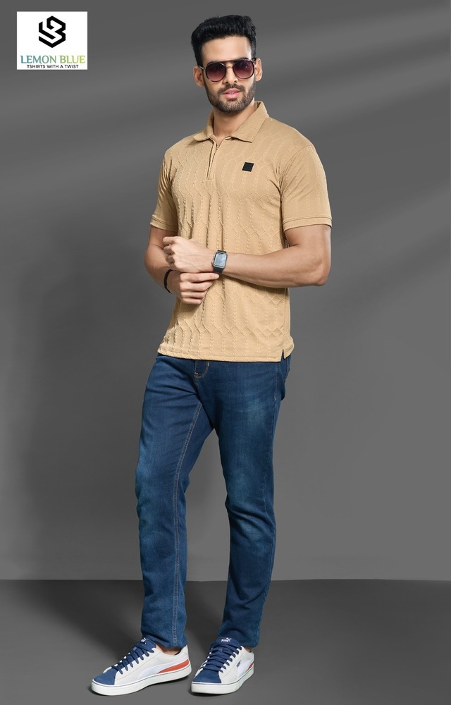 Mens Zip Collar T-Shirt