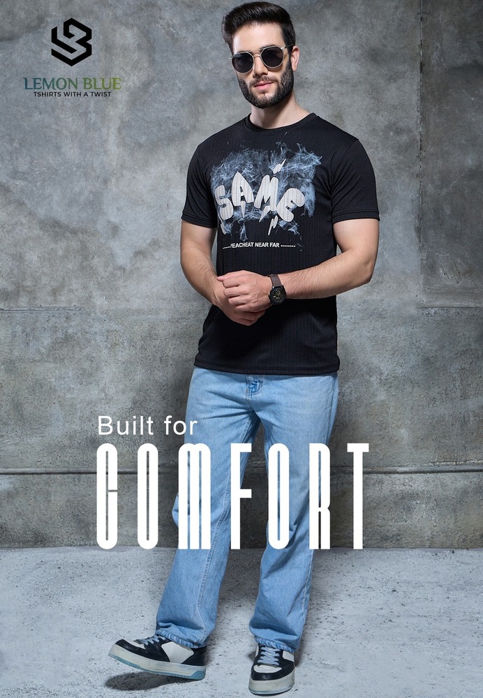 Half Sleeve With Puff Print T-Shirt