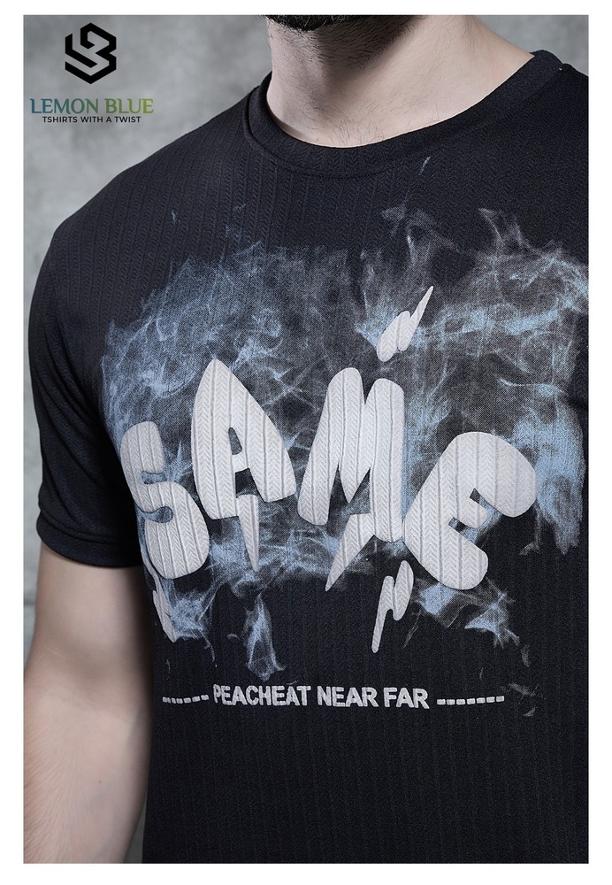 Mens Half Sleeve With Puff Print T-Shirt