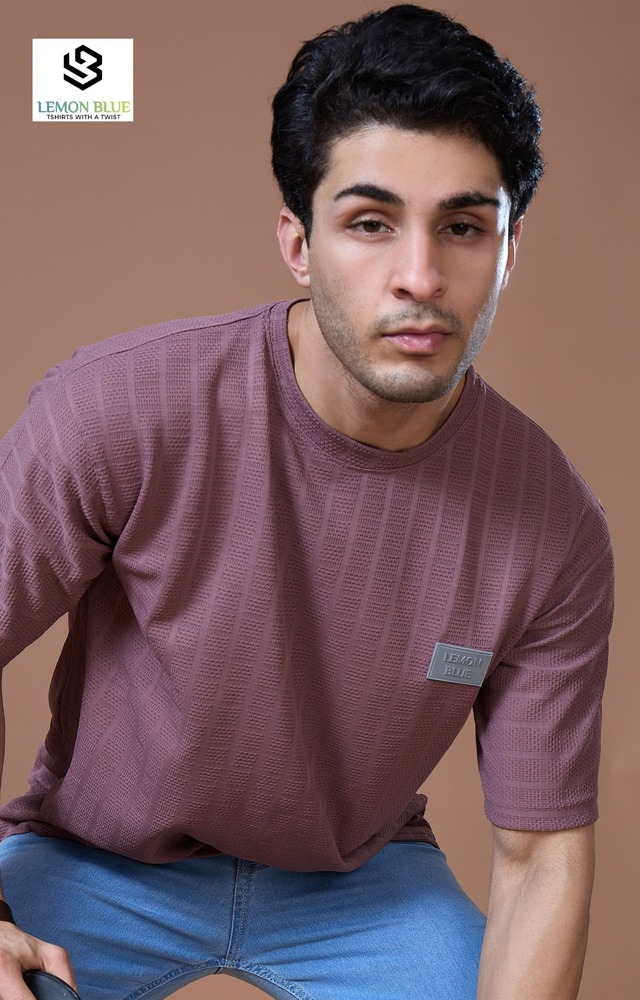 Mens light Maroon Oversized T-Shirt