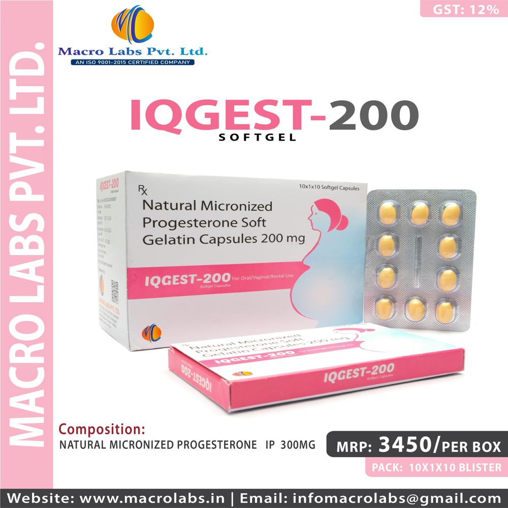 Natural Micronized Progesterone 100 Mg (Gelatin Capsule )