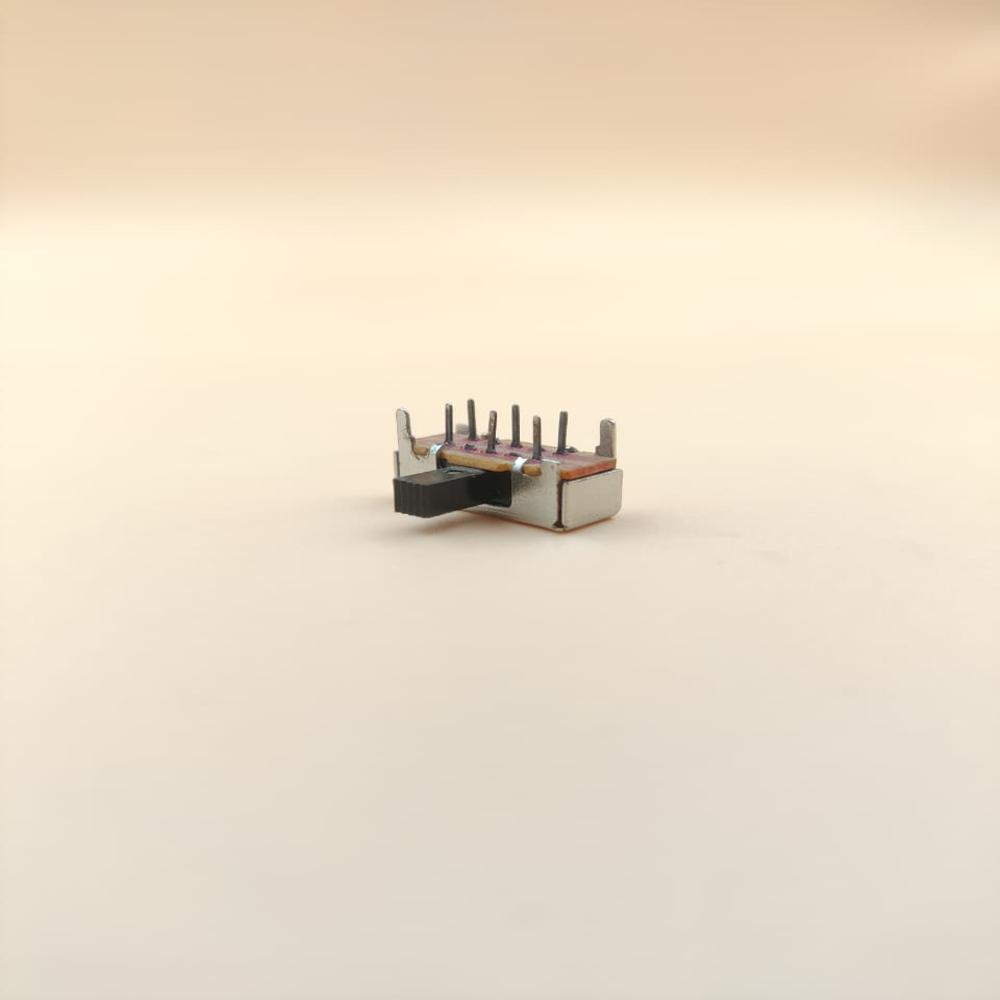 Slide Switch Without Screw L Type 6 Pin Center Off 