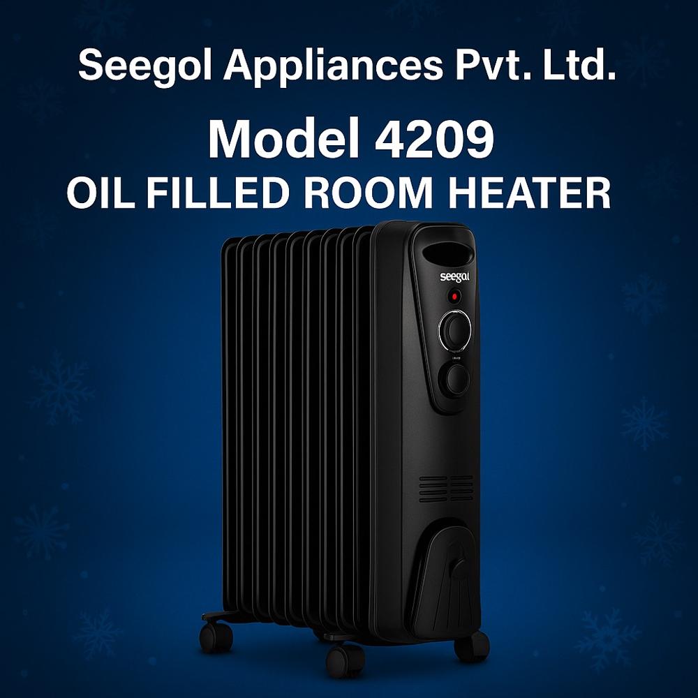 Oil Filled Radiator Heater - Color: Black