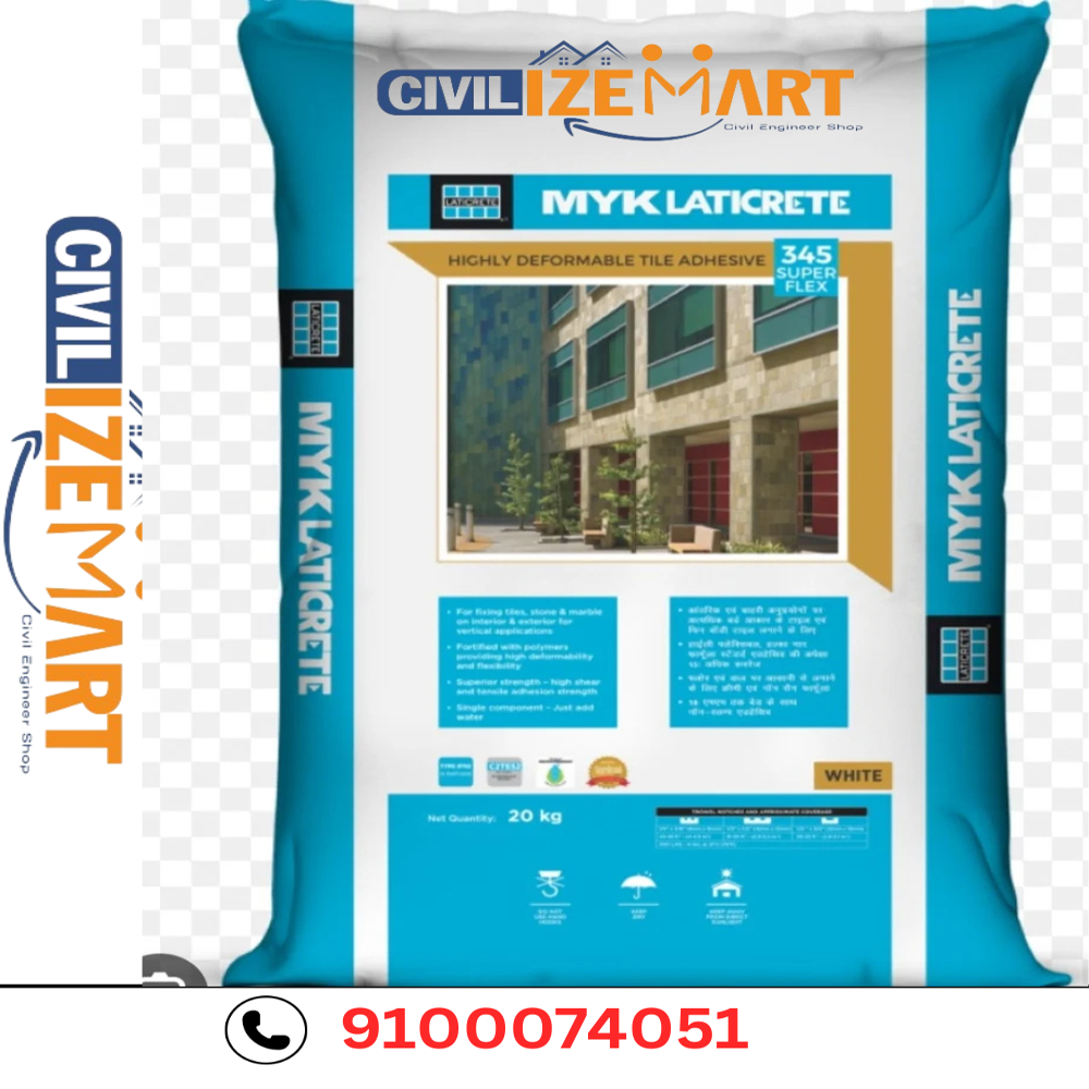 MYK LATICRETE 345 SUPER FLEX HIGHLY DEFORMABLE TILE ADHESIVE