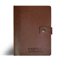 A14 Leather Finish Button Softy Diary - Binding: Perfect Binding