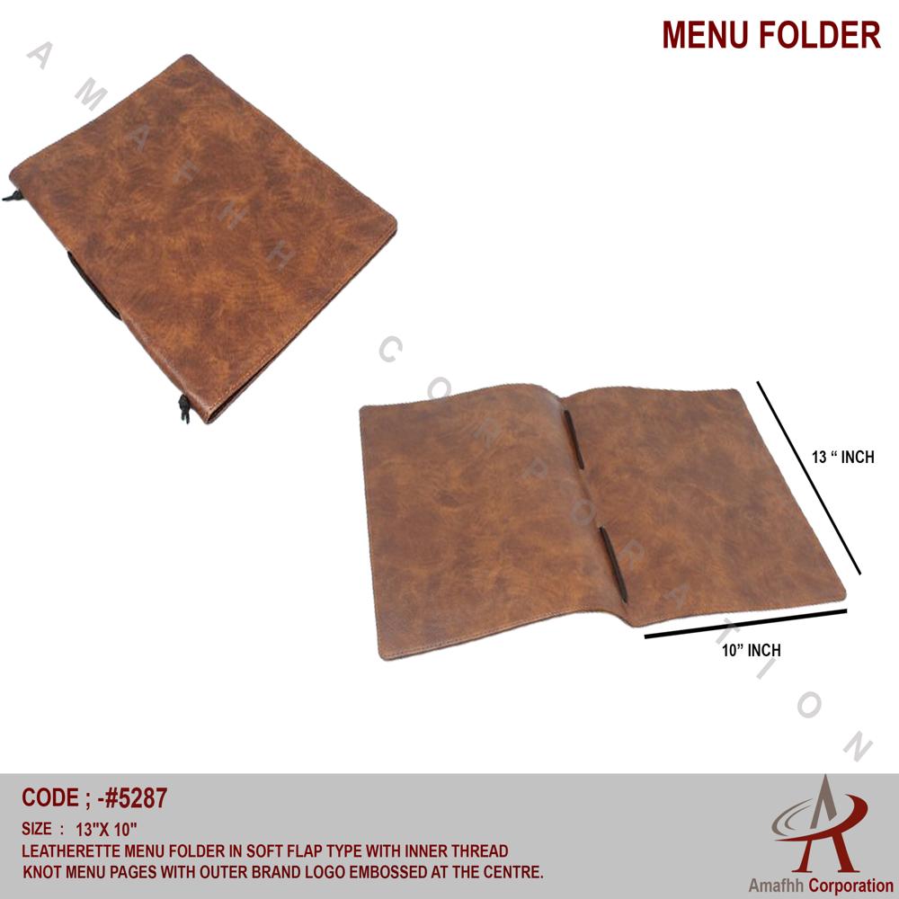 Leatherette Menu Folder - Material: Leathertte