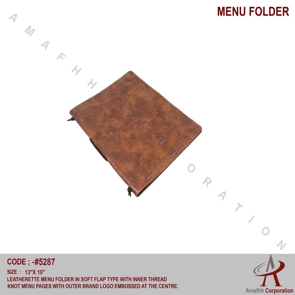 Leatherette Menu Folder - Material: Leathertte