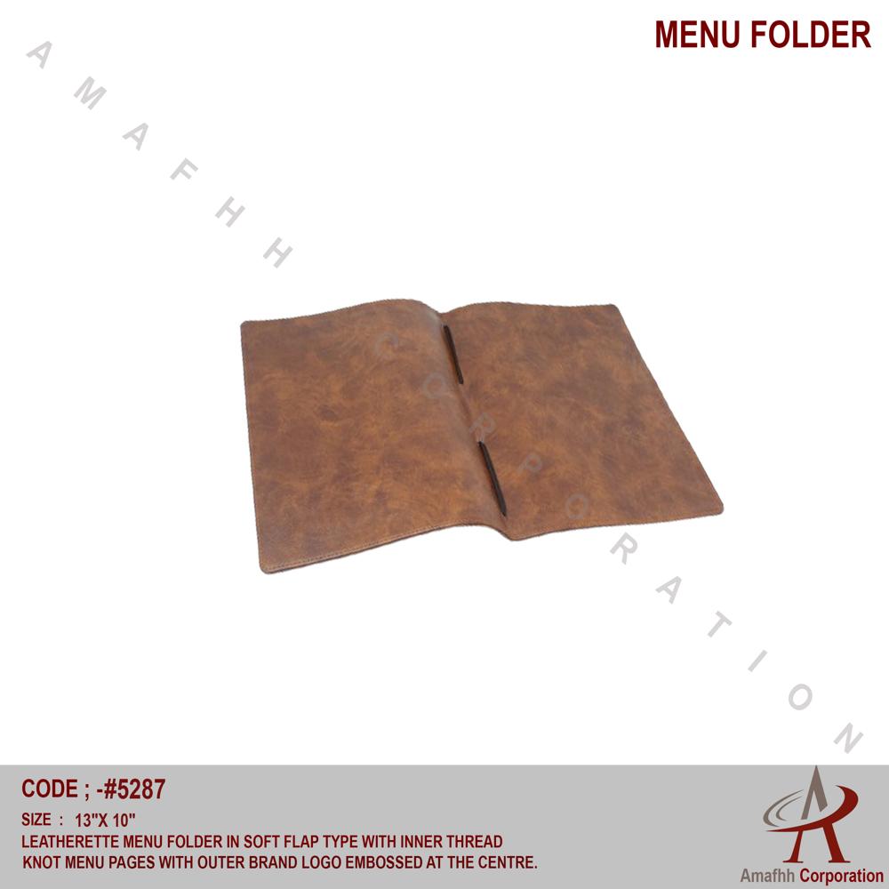 Leatherette Menu Folder - Material: Leathertte