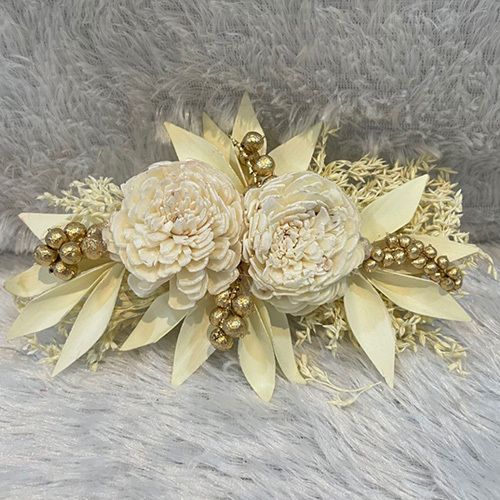 Sola Wood Flower Brooches - Color: Golden