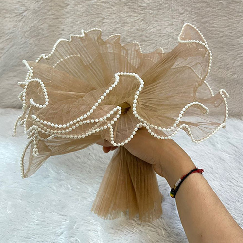 28 CM X 305 MTS Pearl Bouquet Net Fabric