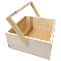 8X8X4 Inch Pine Wood Basket