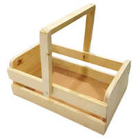 6X9X3.5 Inch Pine Wood Basket