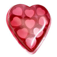9 Cavity Valentine Heart Box - Color: Red