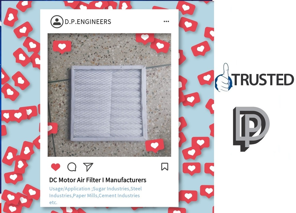 DC motor filters - Panel Air Filters for DC Motors