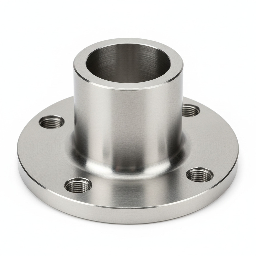 Stainless Steel Weldneck Flange - Color: Silver