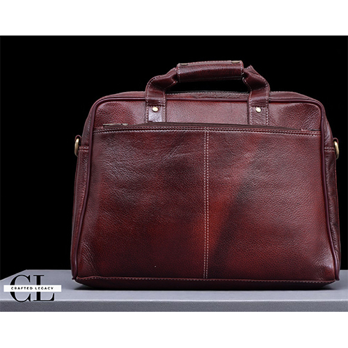 Leather Laptop Bag - Color: Brown