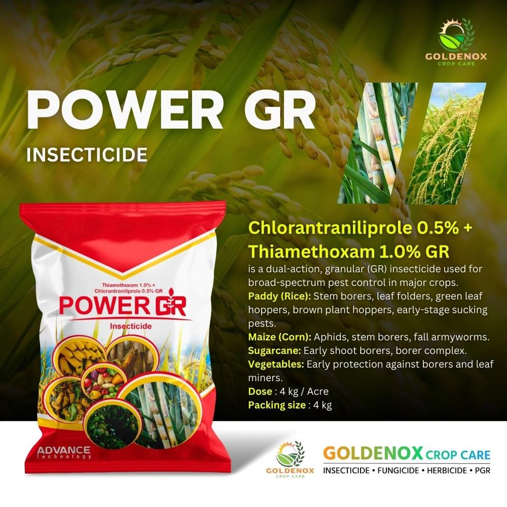 Chlorantraniliprole 0.5% + Thiamethoxam 1.0% Gr - Application: Agriculture