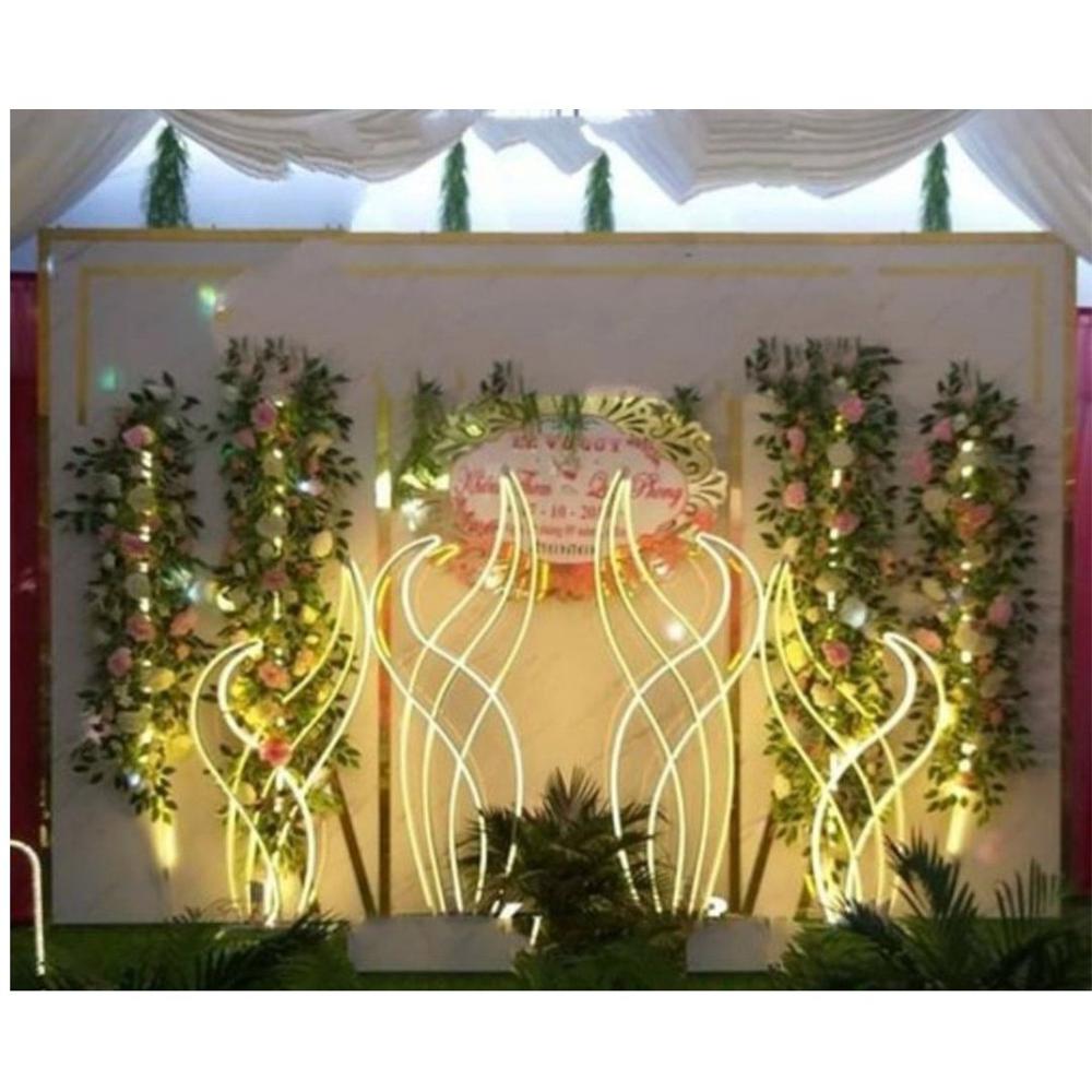 Soft Candlelight & Sheer Drapes Backdrop