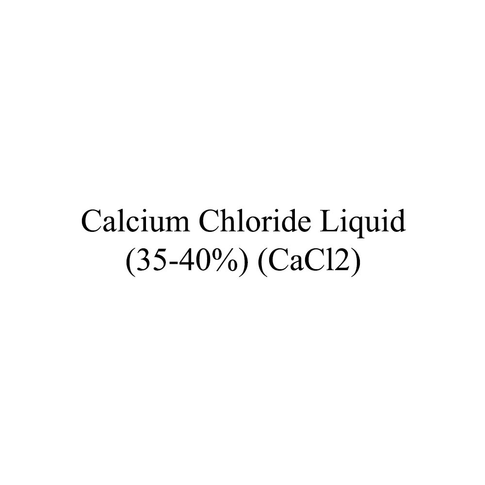 35-40 Percent Cacl2 Calcium Chloride Liquid - Application: Recycling Water Treatment