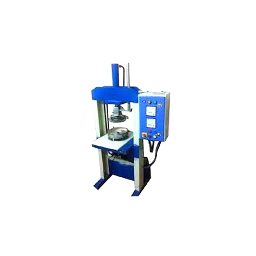 Hydraulic Dona Pattal Making Machine - Color: White & Blue