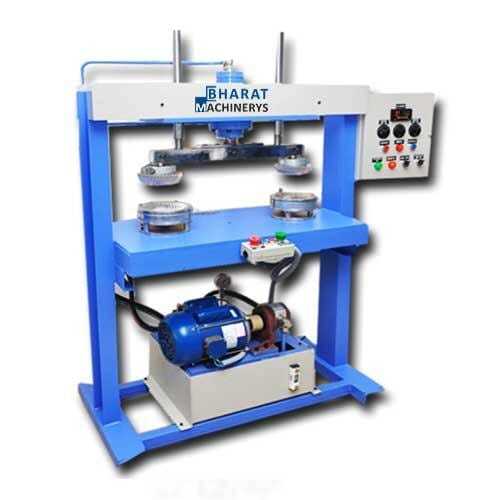 Hydraulic Double Die Paper Plate Making Machine - Color: Blue