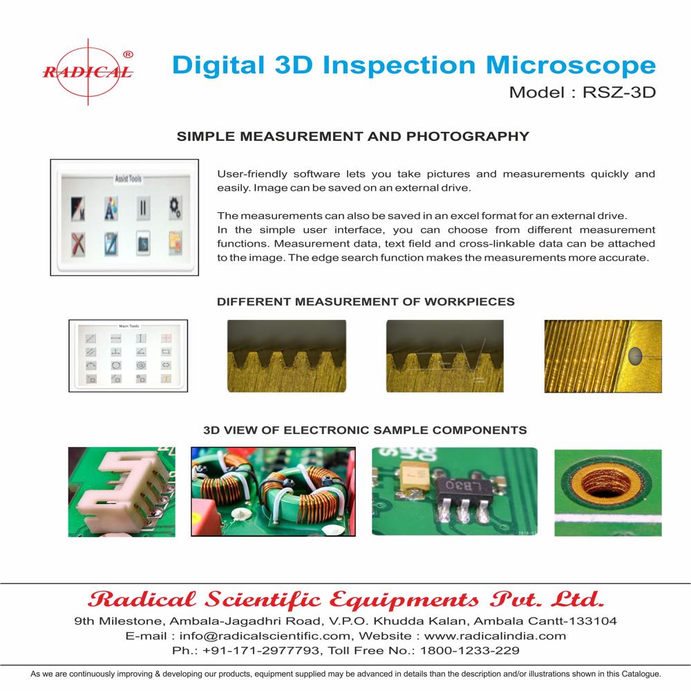 Digital 3d Inspection Microscope Rsz-3d - Application: Large Depth Of Focus