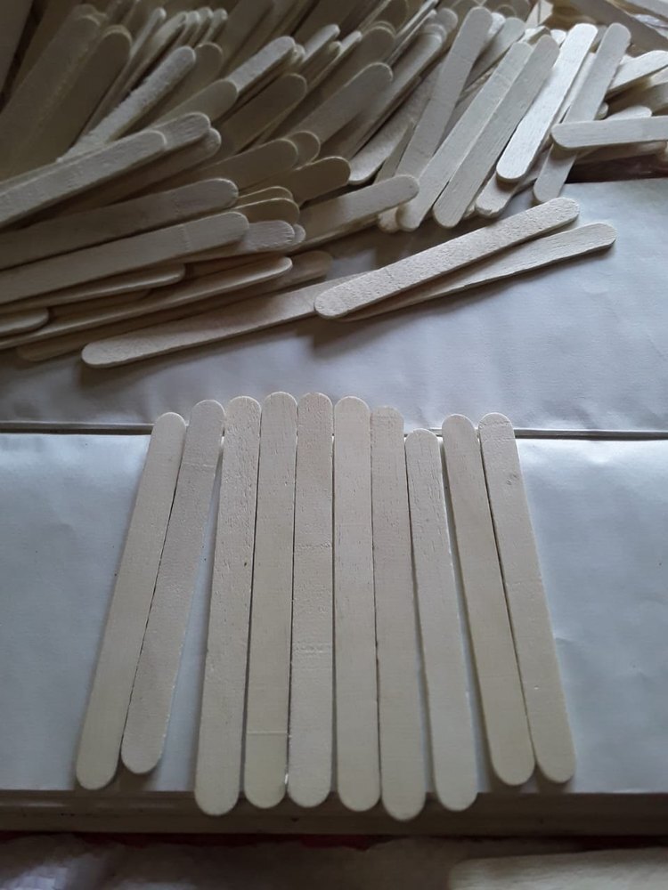 Natural Wood Wooden Ice Cream Stick - Design Type: Custom