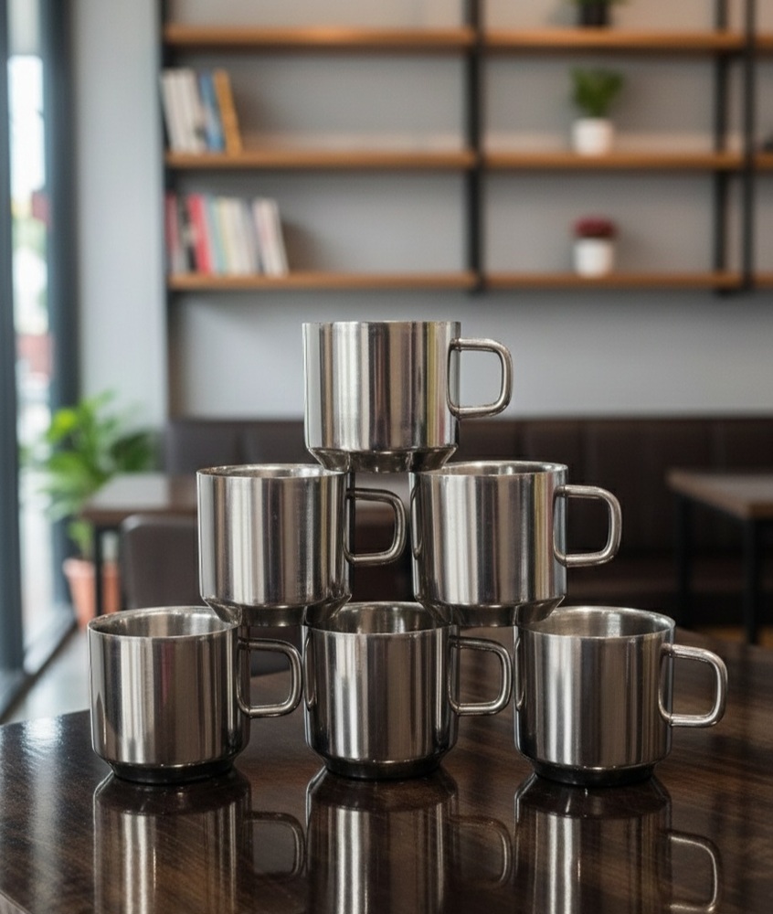 60 Ml Double Wall Cup - Color: Silver