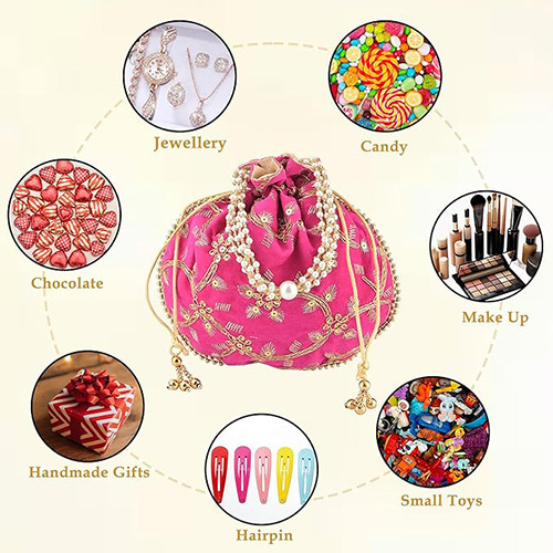 Designer Potli Bag - Color: Multicolor
