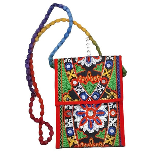 Rajasthani Kutchi Work Mobile Pouch - Color: Multicolor