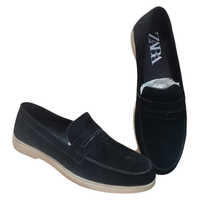 Mens Suede Loafers - Color: Black