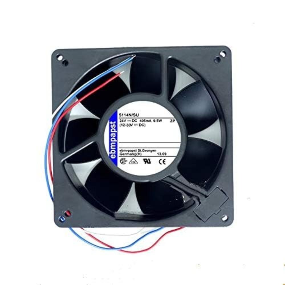 EBM PAPST 5114N/SU 24V DC 9.5W 13538mm 3-Wire Ball Bearing METAL Industrial Axial Cooling Fan 