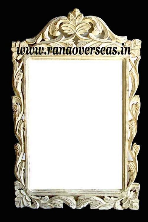 Wooden Mirror Frame - Polished Wood, Sizes 5x7 to 12x14 Inches - Customized Color & Packaging, Carved Antique Imitation Style, Ideal for Gifts