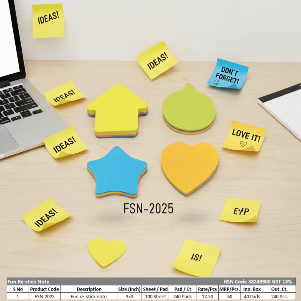 Fun Re Stick Note - Shape: 4 Shape