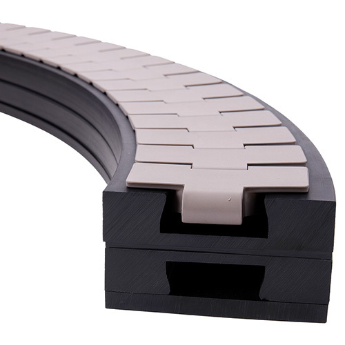 Conveyor Corner Track - Color: Black